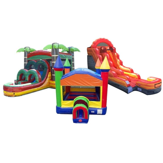 TentandTable Commercial Inflatable Water Slide, Bounce House, and Combo Trio - PA/NJ Certified