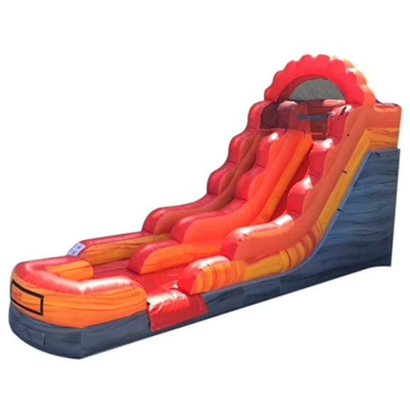 TentandTable Commercial Inflatable Water Slide, Fire Marble with Blower, 12'