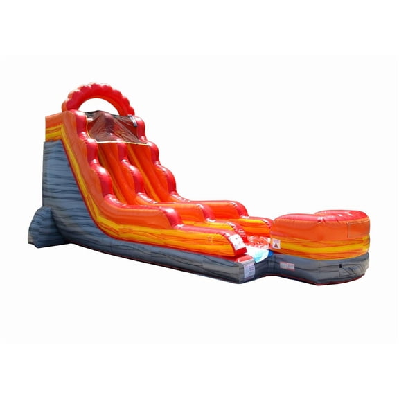 TentandTable Commercial Inflatable Water Slide, Fire Marble with Blower, 18'