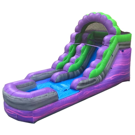 TentandTable Commercial Inflatable Water Slide, Purple Marble with Blower, 12'