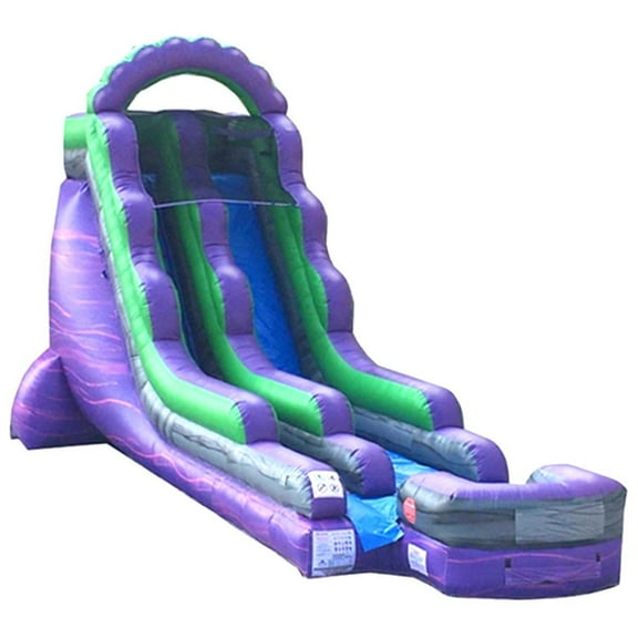 TentandTable Commercial Inflatable Water Slide, Purple Marble with Blower, 18'