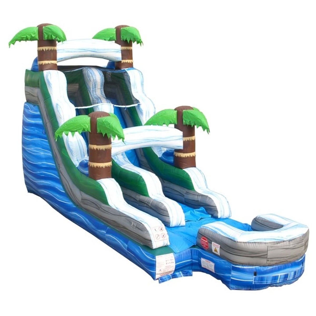 TentandTable Commercial Inflatable Water Slide, Tropical Marble with Blower, 15'