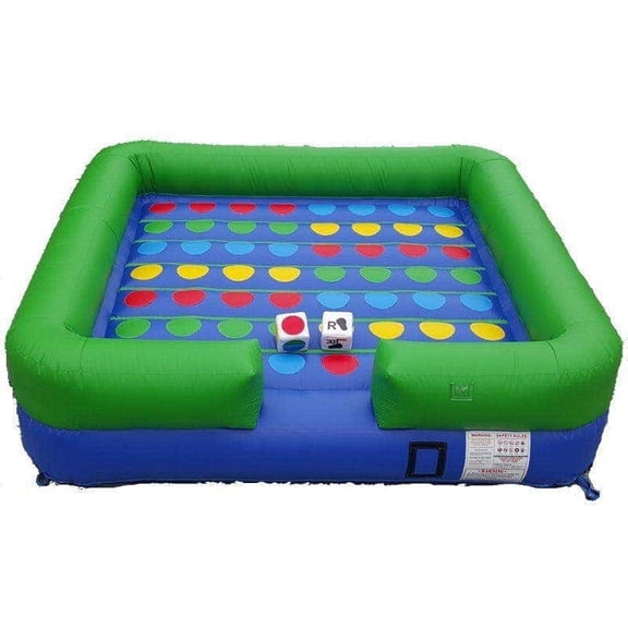 TentandTable Giant Inflatable Game, Interactive Party Bounce Floor Games with Dice and Blower, Hand Foot, Indoor Outdoor for Kids and Adults, 13x13x3