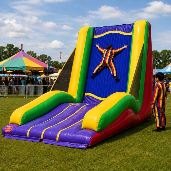 TentandTable Commercial Interactive Inflatable Sticky Wall with Sticky Suits