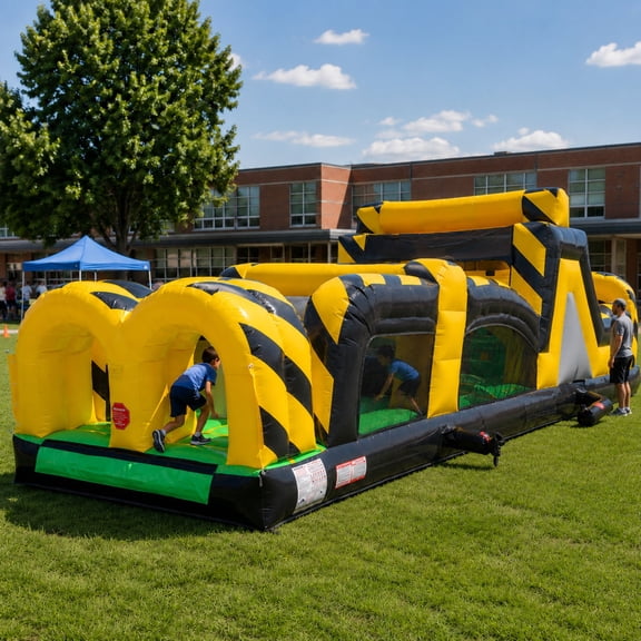 TentandTable Commercial Vinyl Inflatable Obstacle Course, Venom, 40'