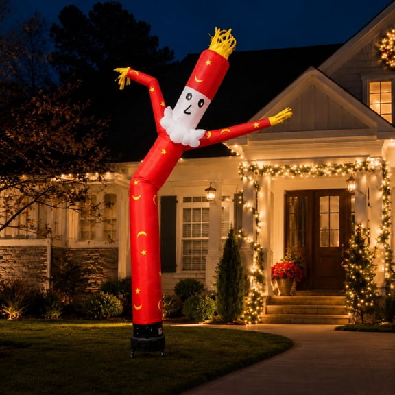 TentandTable Wacky Waving Inflatable Tube Man with Blower - Santa Claus 2 - 18 Ft