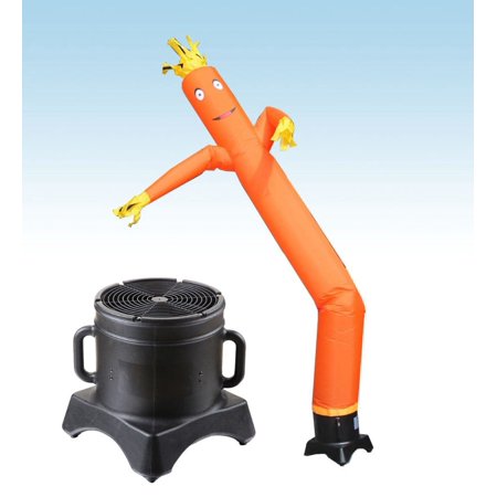 TentandTable Wacky Waving Inflatable Tube Man with Blower - Standard Orange - 12 Ft