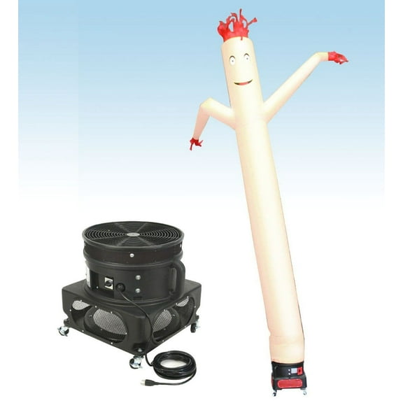 TentandTable Fly Guy Inflatable Tube Man with Blower - Standard White - 18 Ft