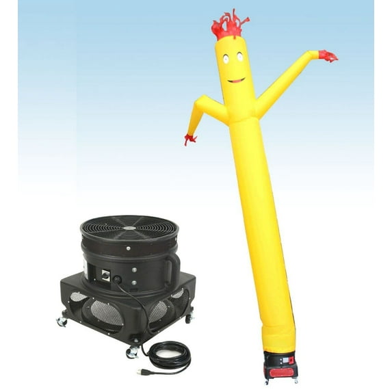 TentandTable Wacky Waving Inflatable Tube Man with Blower - Standard Yellow - 18 Ft