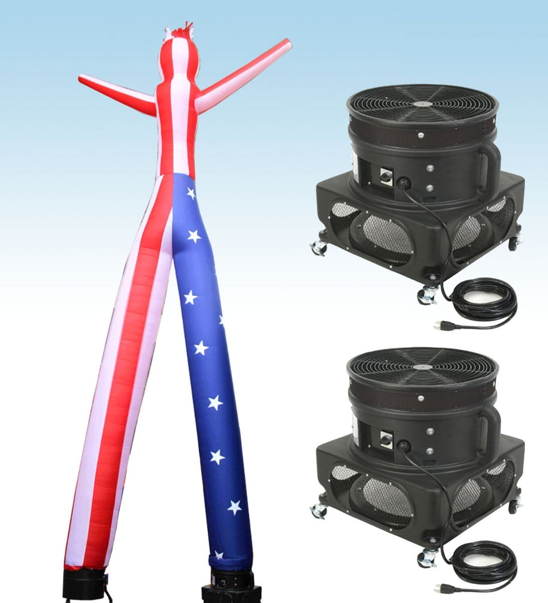 TentandTable Fly Guy Inflatable Tube Man with Blower - US Flag 2 Leg ...