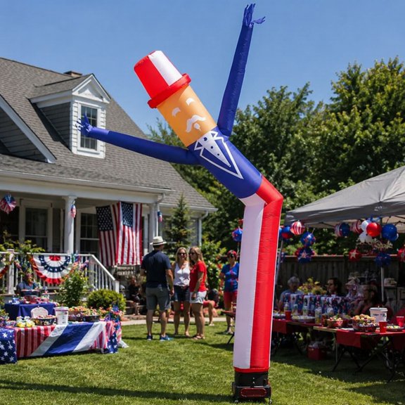 TentandTable Wacky Waving Inflatable Tube Man with Blower - Uncle Sam - 18 Ft