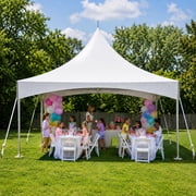 TentandTable High Peak Frame Outdoor Canopy Tent, White, 10 ft x 20 ft