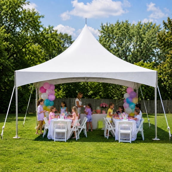 TentandTable High Peak Frame Outdoor Canopy Tent, White, 10 ft x 20 ft