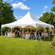 TentandTable High Peak Frame Outdoor Canopy Tent, White, 30 ft x 30 ft