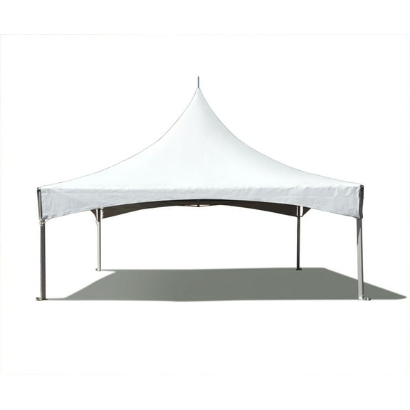 TentandTable High Peak Frame Outdoor Canopy Tent, White Twin Tube 20 ft x 20 ft