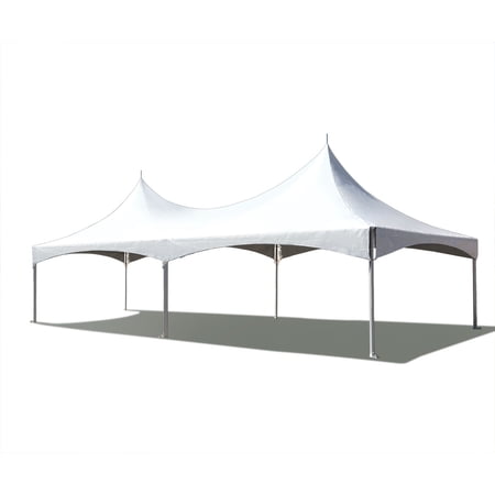 TentandTable High Peak Frame Outdoor Canopy Tent, White Twin Tube 20 ft x 30 ft