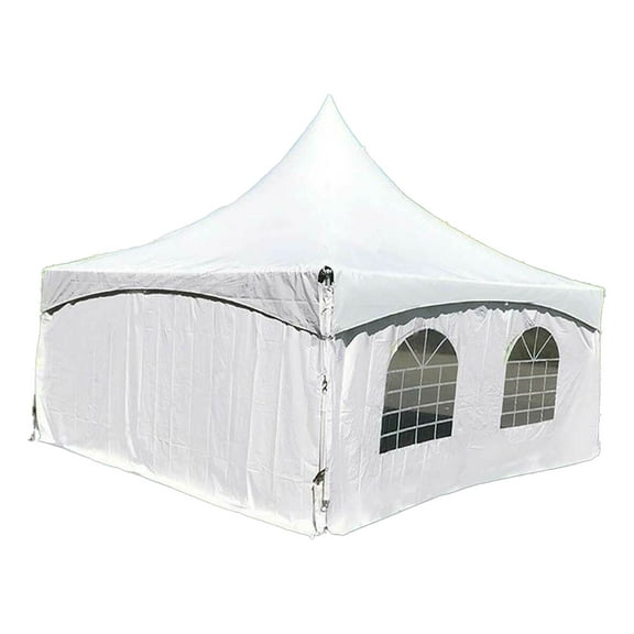 TentandTable High Peak Frame Outdoor Canopy Tent with Sidewalls, White, 20 ft x 20 ft