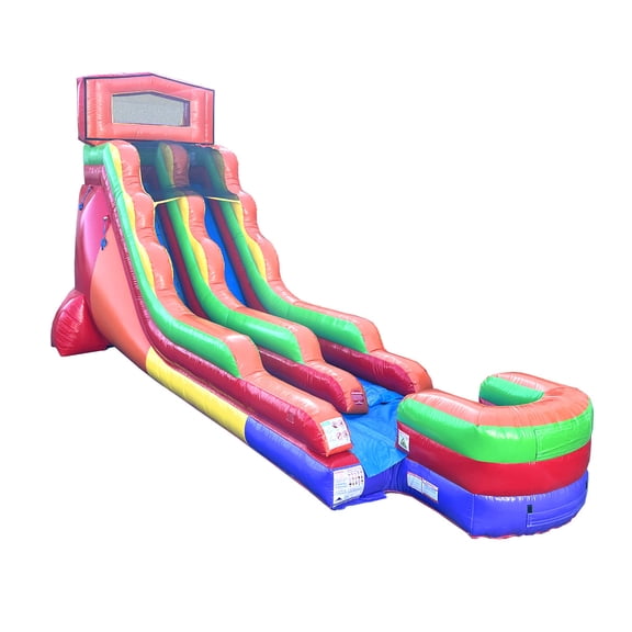 TentandTable Inflatable Water Slide for Kids & Adults, 20 FT Commercial Giant Blow Up Backyard Water Fun with Blower, 35' x 15' x 20', Rainbow Modular