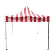 TentandTable Instant Beach Outdoor Canopy Pop Up Tent, Red and White Striped, 10 ft x 10 ft