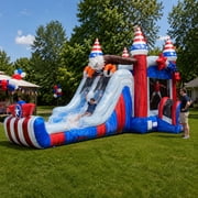 TentandTable Mega Dual Lane Inflatable Water Slide Bounce House Combo with Blower, Bald Eagle