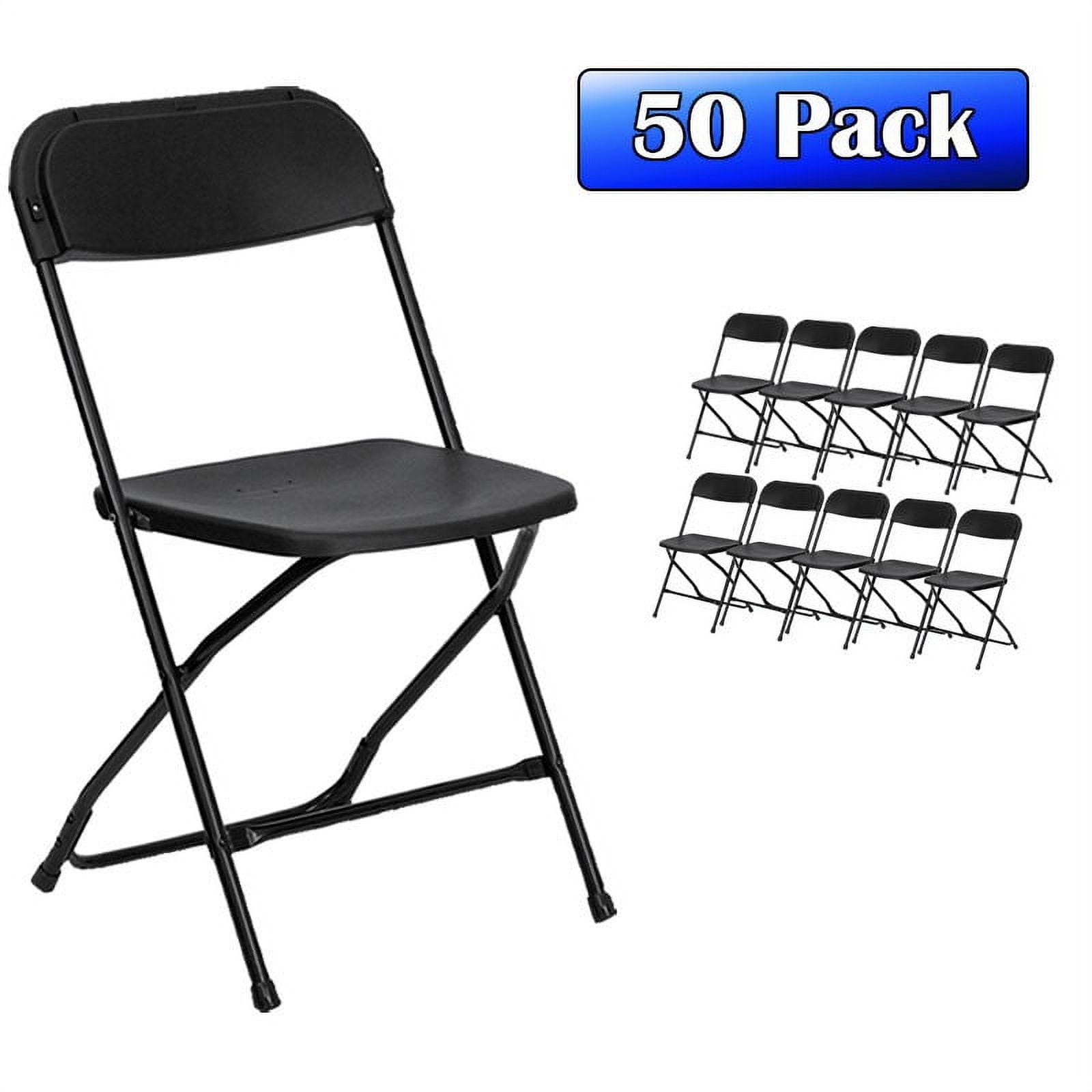 Black Plastic Replacement Seat for Folding Chair (Set of 50)