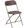 thumbnail image 1 of TentandTable Plastic Folding Chairs, Brown, 10 Pack, 1 of 11