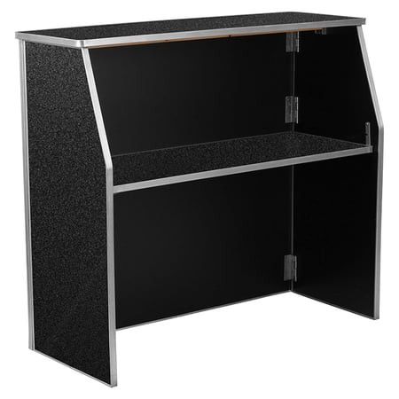 TentandTable Portable Folding Bar, Black Marble, 48"