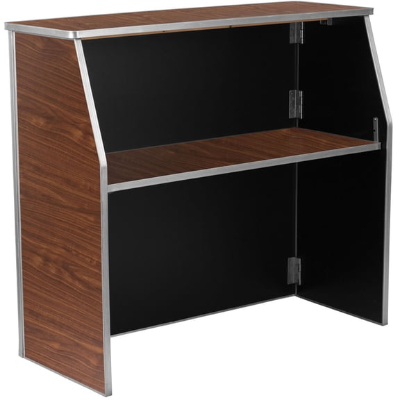 TentandTable Portable Folding Bar, Walnut, 72"