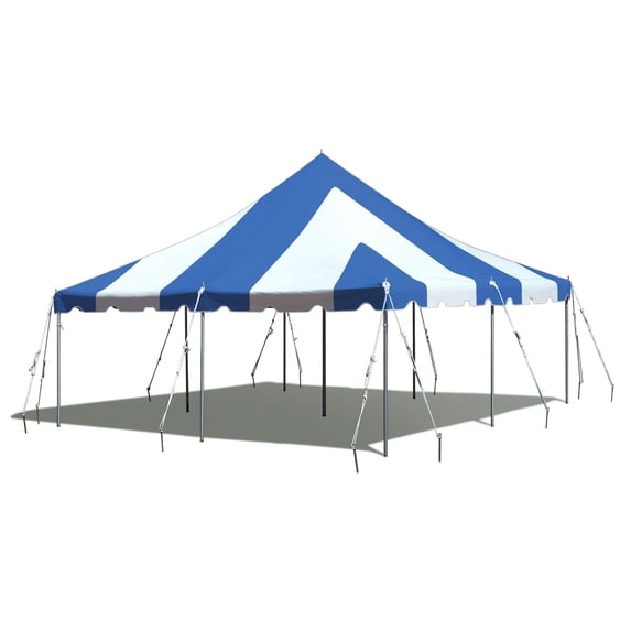 TentandTable Premium Outdoor Event Party Canopy Pole Tent, Blue, 20 ft x 20 ft