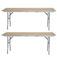 thumbnail image 1 of TentandTable Rectangle Wood Conference Seminar Office Folding Table, 6 ft, 2 Pack, 1 of 7