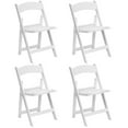thumbnail image 1 of TentandTable Resin Folding Chairs with Cushion, 1000LB Weight Capacity, Indoor Outdoor, 4 Pack, White, 1 of 10