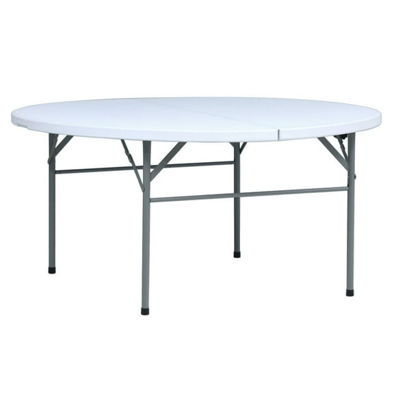 TentandTable Round Plastic Fold in Half Table, 60 in