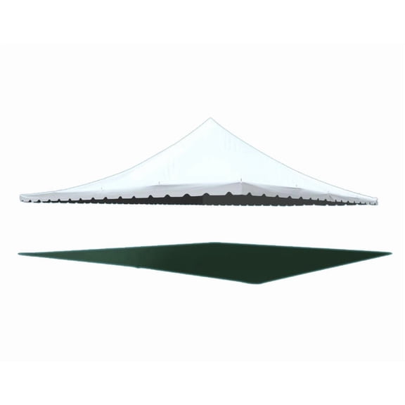 TentandTable Sectional Wedding Canopy Premium Pole Tent Top ONLY, White, 40 ft x 40 ft