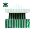 thumbnail image 1 of TentandTable Speedy Pop-up Carnival Tent Sidewall Kit Only, Green and White Striped, 10 ft x 10 ft, 1 of 4