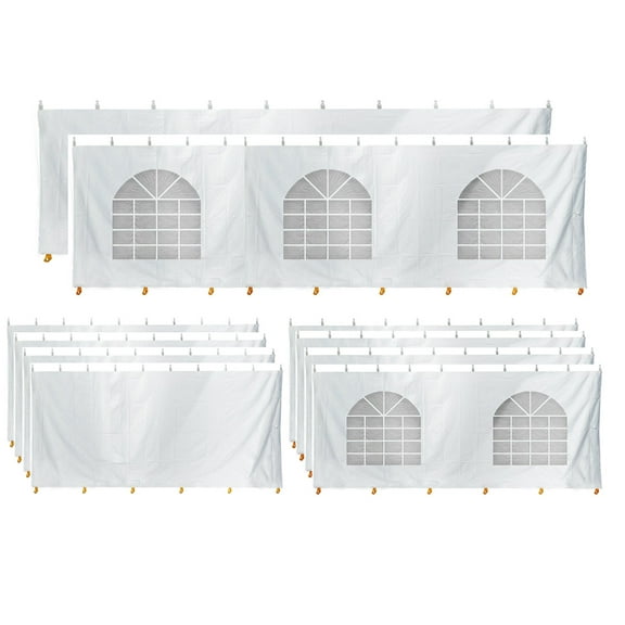 TentandTable Standard Sidewall Kit for 7 ft Sides, White, 30 ft x 80 ft