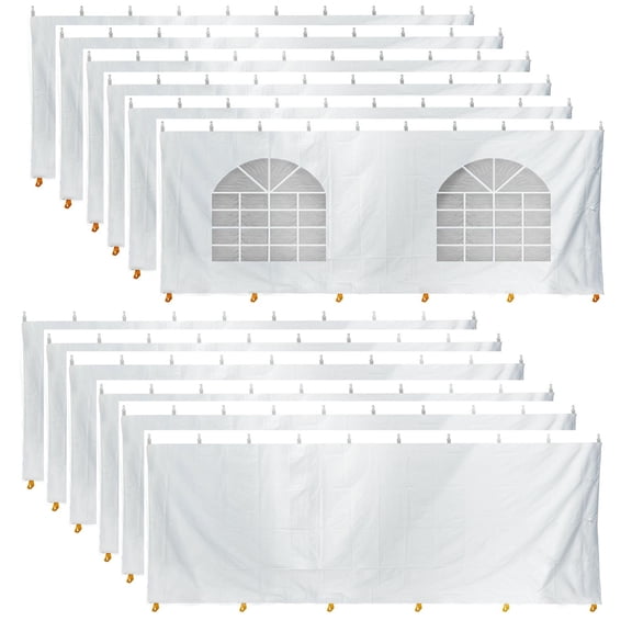 TentandTable Standard Sidewall Kit for 7 ft Sides, White, 40 ft x 100 ft