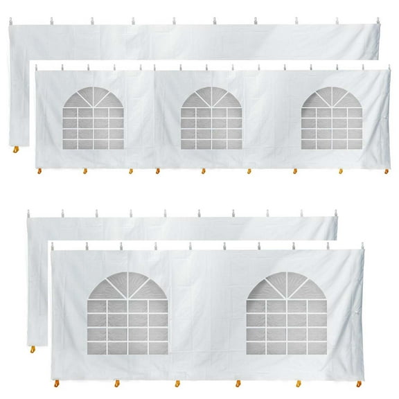 TentandTable Standard Sidewall Kit for 8 ft Tent Sides,White, 20 ft x 30 ft