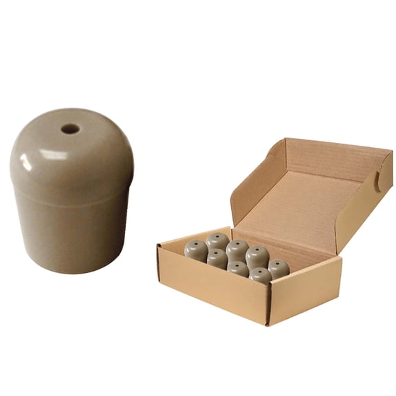 TentandTable Tan Replacement Folding Chair Tip Grippers, 3/4"- 50 Pack, PVC