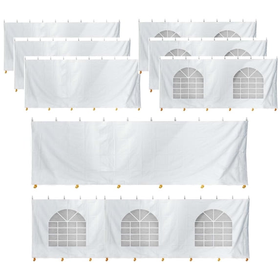 TentandTable TentandTable Party Canopy Tent Blockout Sidewall Kit, 30' x 60' - 7 Foot Tall