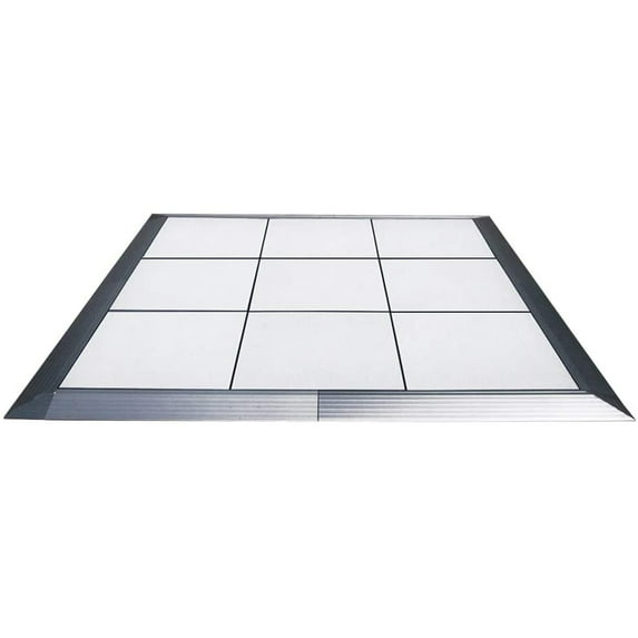 TentandTable White Sparkle Portable Commercial Dance Floor - Indoor & Outdoor, 12 ft x 15 ft