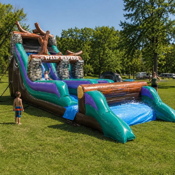 TentandTable Wild Rapids Inflatable Water Slide with Blower, 21'