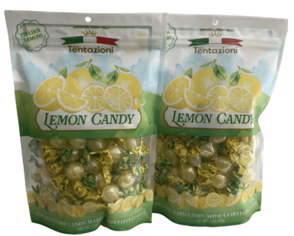 Tentazioni Lemon Hard Candy 11 Oz 2 Pack, Fruit Flavor Individually Wrapped Treat