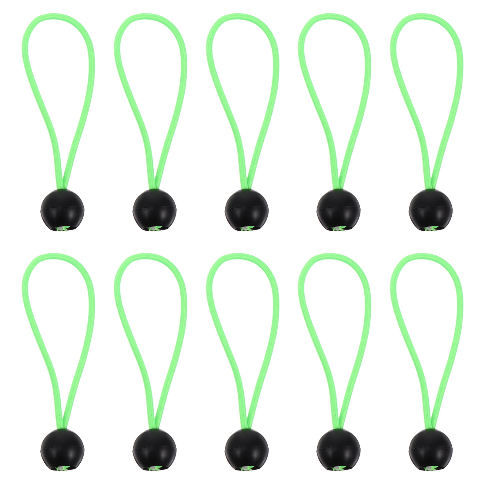 Tents 10 Pcs Black Ball Bungee Tarp Cords Elastic Oxford Plastic
