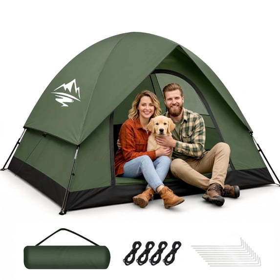 Purebox Camping Tent 3-4 Person Waterproof Windproof Outdoor Hiking Shelter with Rainfly