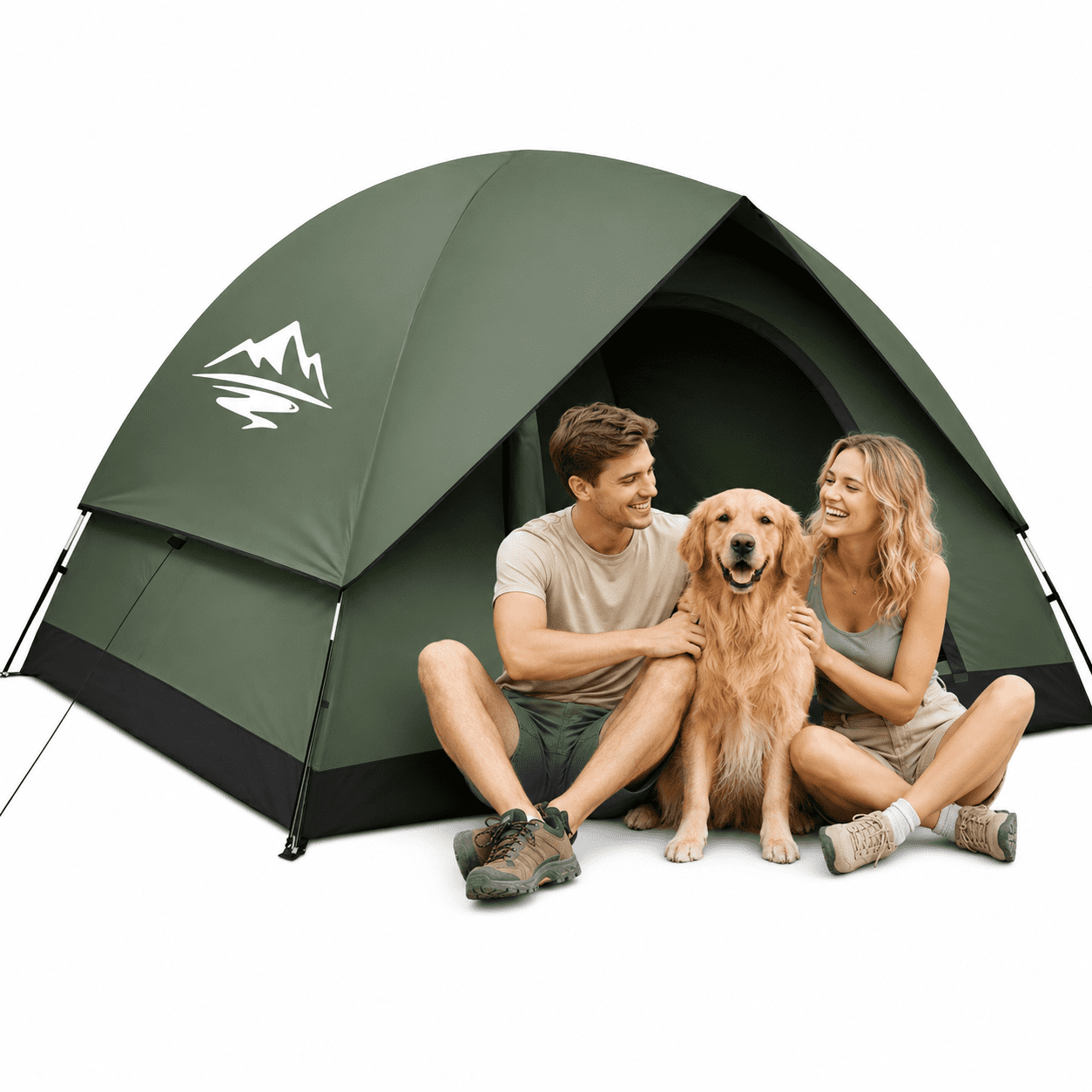 Tents for Camping 2/3/4 Person with Rainfly - Camping Tent Waterproof Windproof, Easy Setup Dome Tent for Hiking & Backpacking