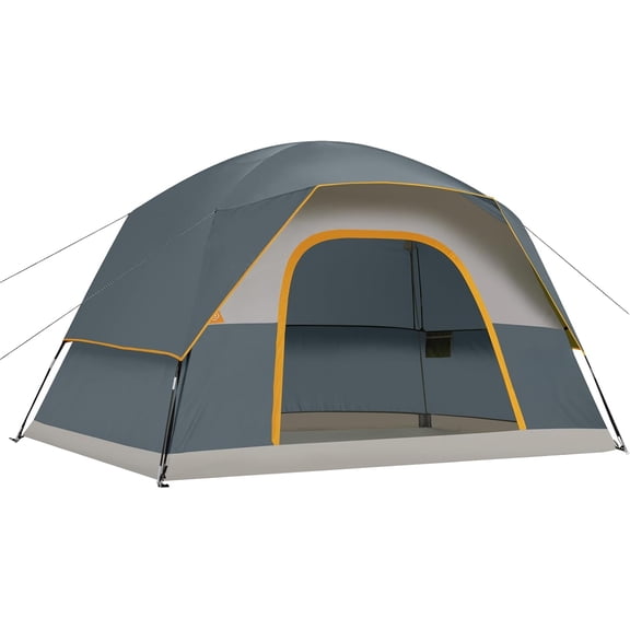 Tents for Camping 2/4/6 Person Tent Waterproof Windproof Double Layer Camping Tent, Easy Setup Dome Tent with Large Mesh Windows & Wider Door for Outdoor Camping & Hiking