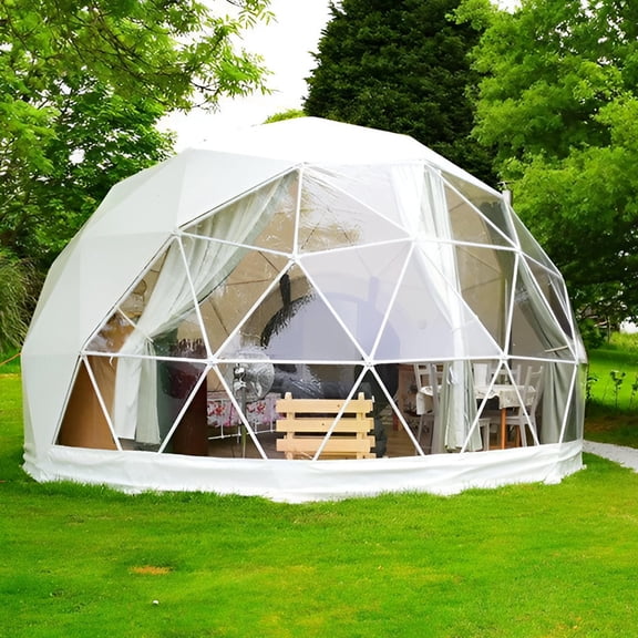Tentspaces - Geodesic Dome Tent For Camping, Double Sided Insulated Liner, Waterproof & Snowproof, 2 Screen Vents for Air Flow, UV Shielding, Easy to Clean, Clear & Durable, 2 Portholes
