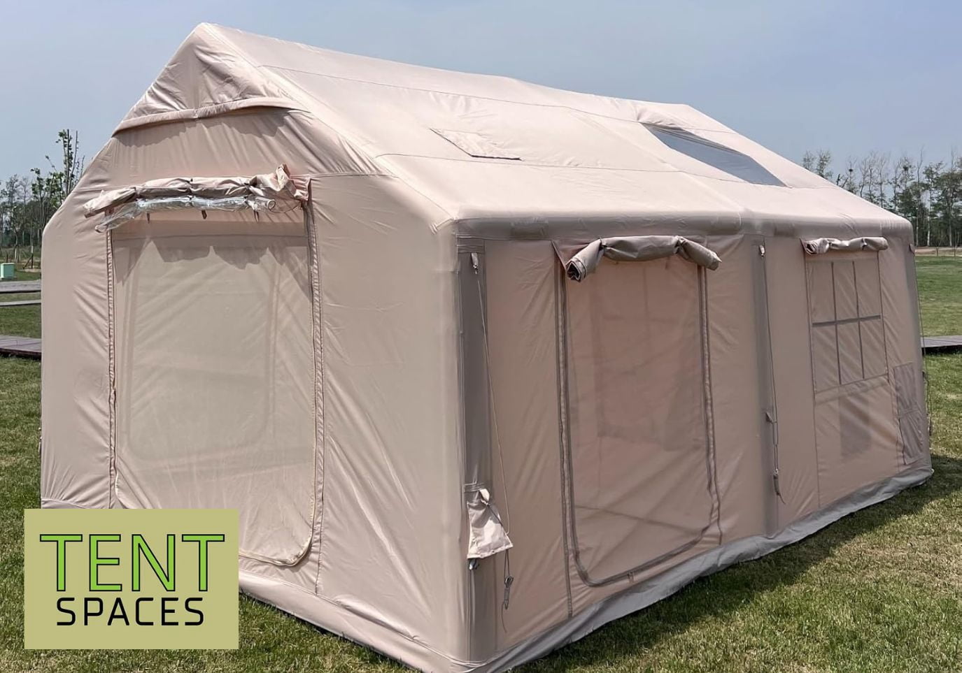 Tentspaces - Inflatable Tents for Camping | Glamping Tent | Blow Up Tent | Air Tent for Camping Adult | Lightweight | Durable | Quick Assembly | Includes Air Pump, Pegs & Ropes | 5 Person(Reese 3600)