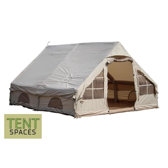 Tentspaces - Inflatable Tents for Camping | Glamping Tent | Blow Up Tent | Lightweight Tent I Quick Assembly | Included Air Pump, Ground Pegs, Ropes, and Repair Package | 6 Person (Rhonda 4350)