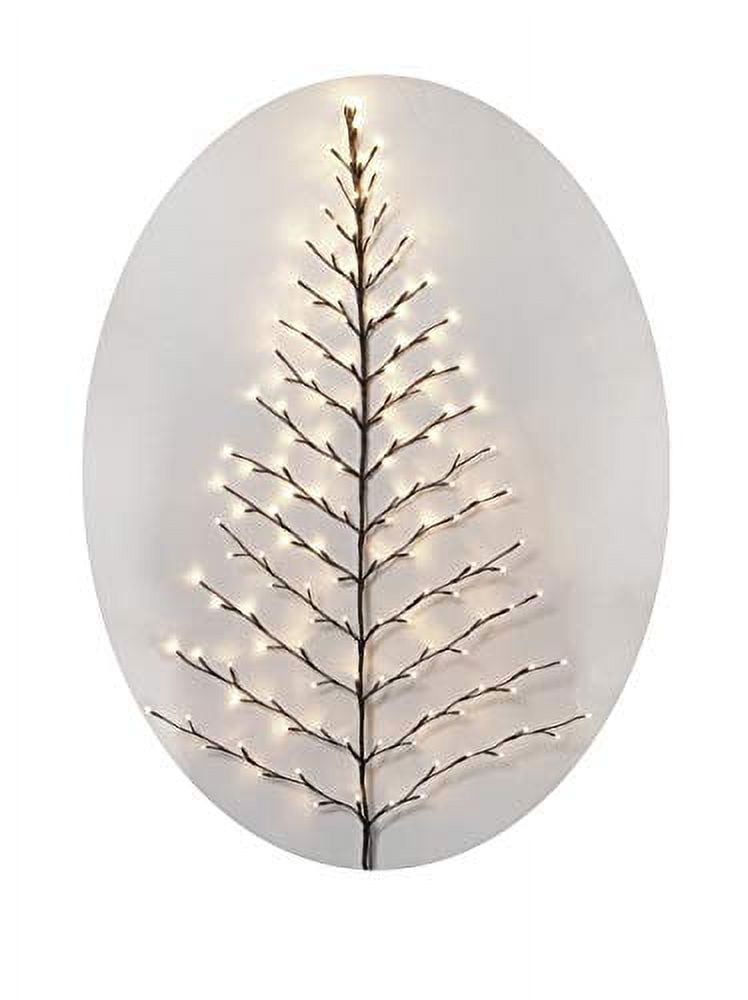 Tenwaterloo Lighted Christmas Wall Tree Indoor/Outdoor Led 5 Foot